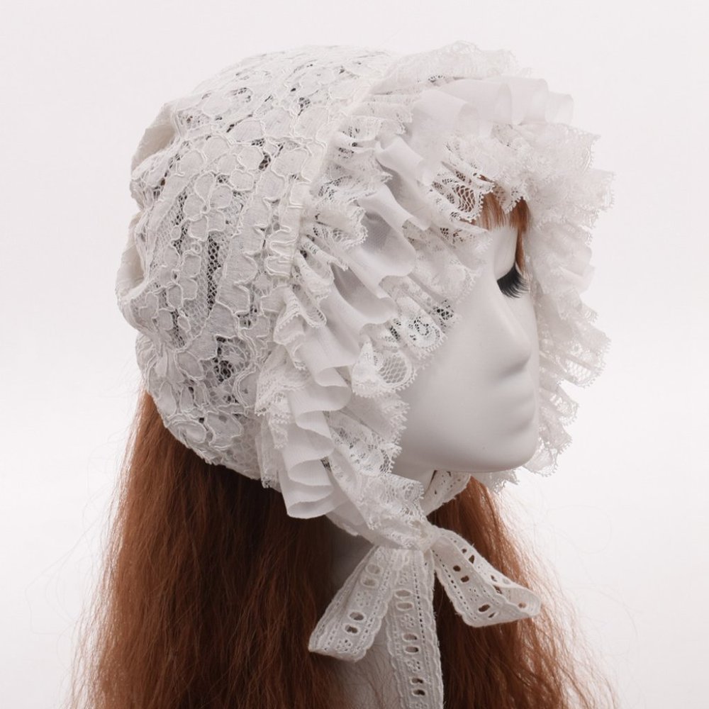 Lace Hat With Tie Strap